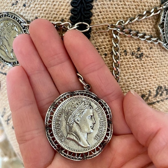 Vintage Women’s Coin Chain Belt Silver Tone Gypsy Boho Bohemian Belly Dancer main image 12